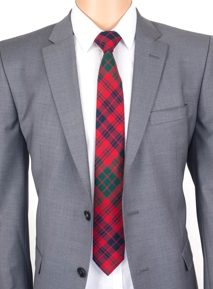 Tie, Skinny Necktie, Ross Tartan